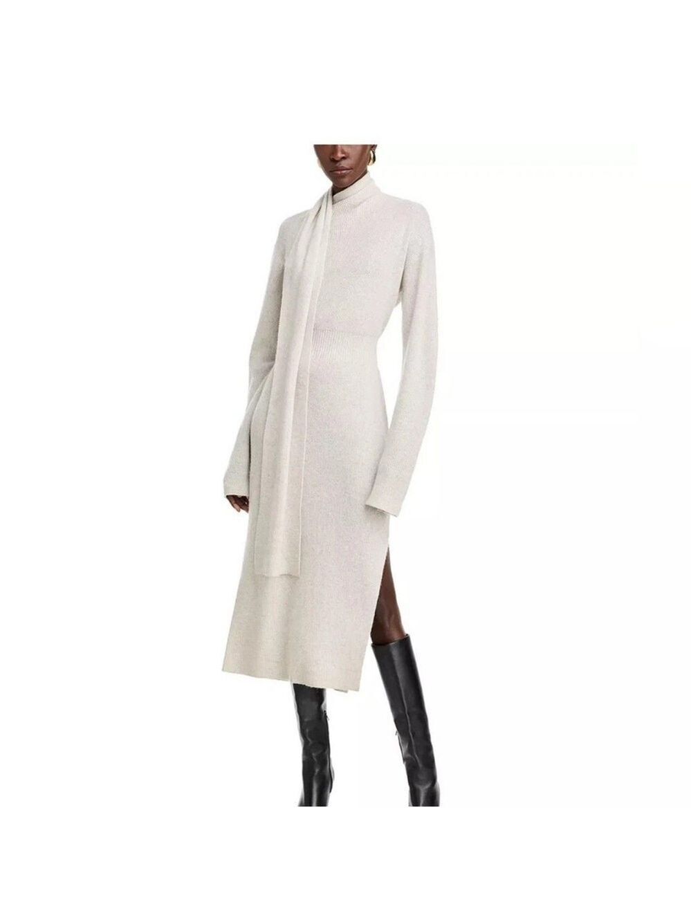 NWT TOCCIN Long Sleeve Dress XL Light Gray